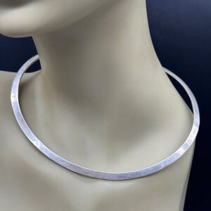 VINTAGE Mexico 925 Flat Wire Collar Necklace TAXCO Estate EUC